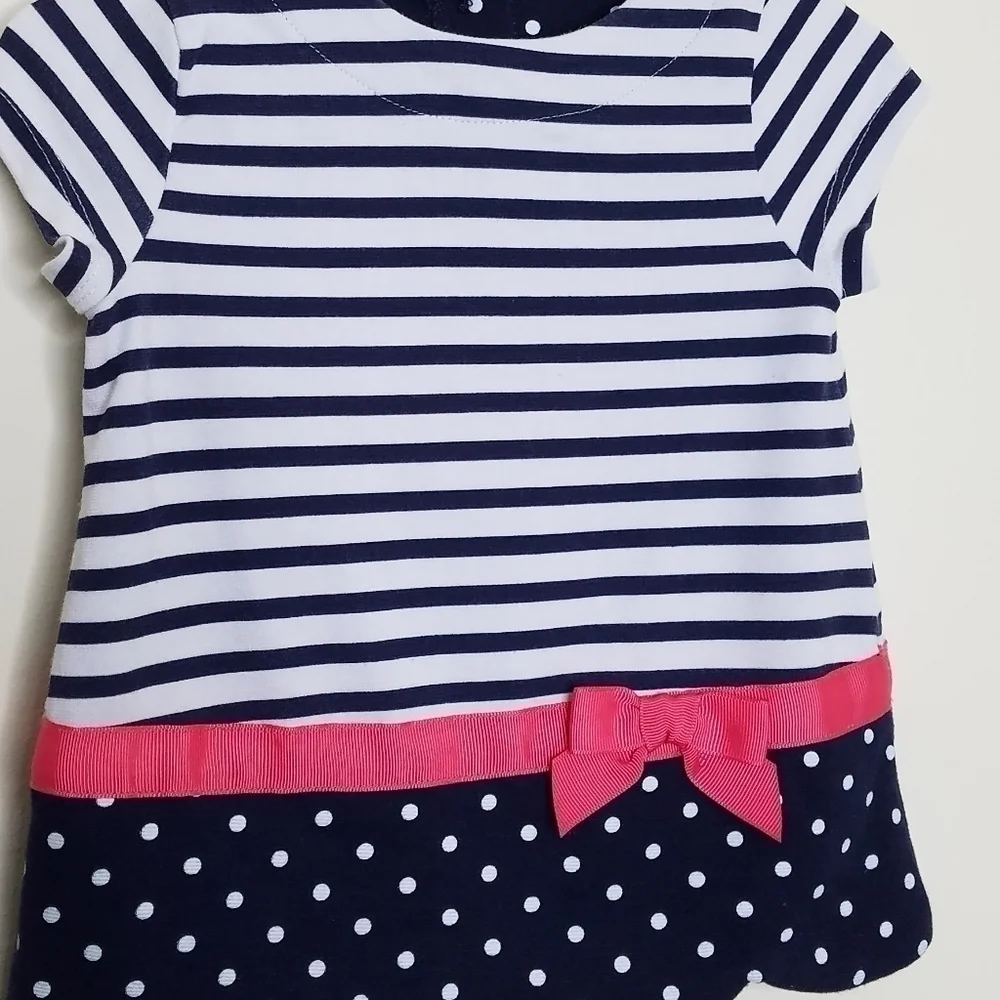 Maggie & Zoe Polka Dot Stripe Dress Tunic 6-9m